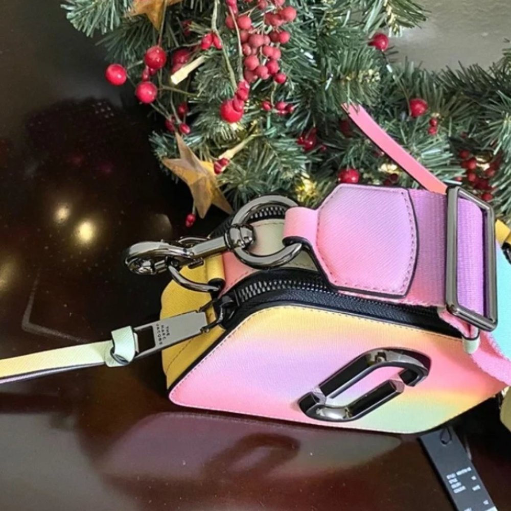 Mⓐ:rc Jac0b Rainbow Snapshot Pink Crossbody Camera Bag - Picture 5 of 8